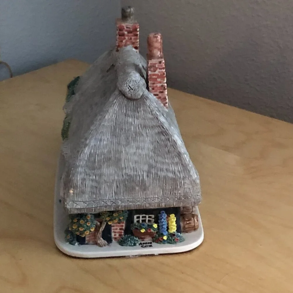 Vintage Ann Cox Ceramics ENGLISH INN Figurine Handmade in England The Ship Inn